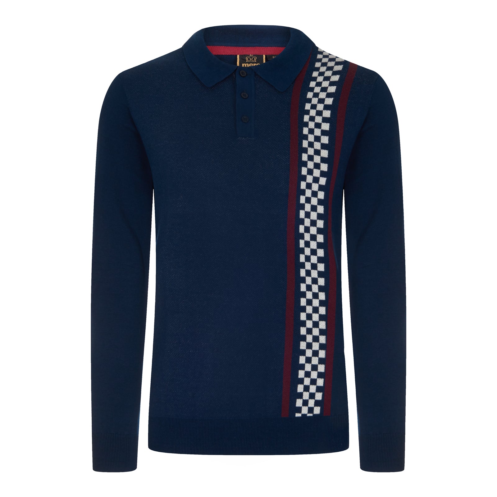 Tathwell Knitted Striped Polo - Merc London