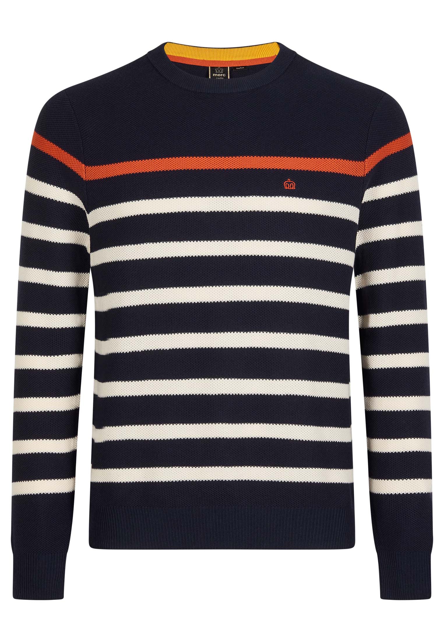 Bethersden Textured Breton Stripe Crew Neck Men's Jumper