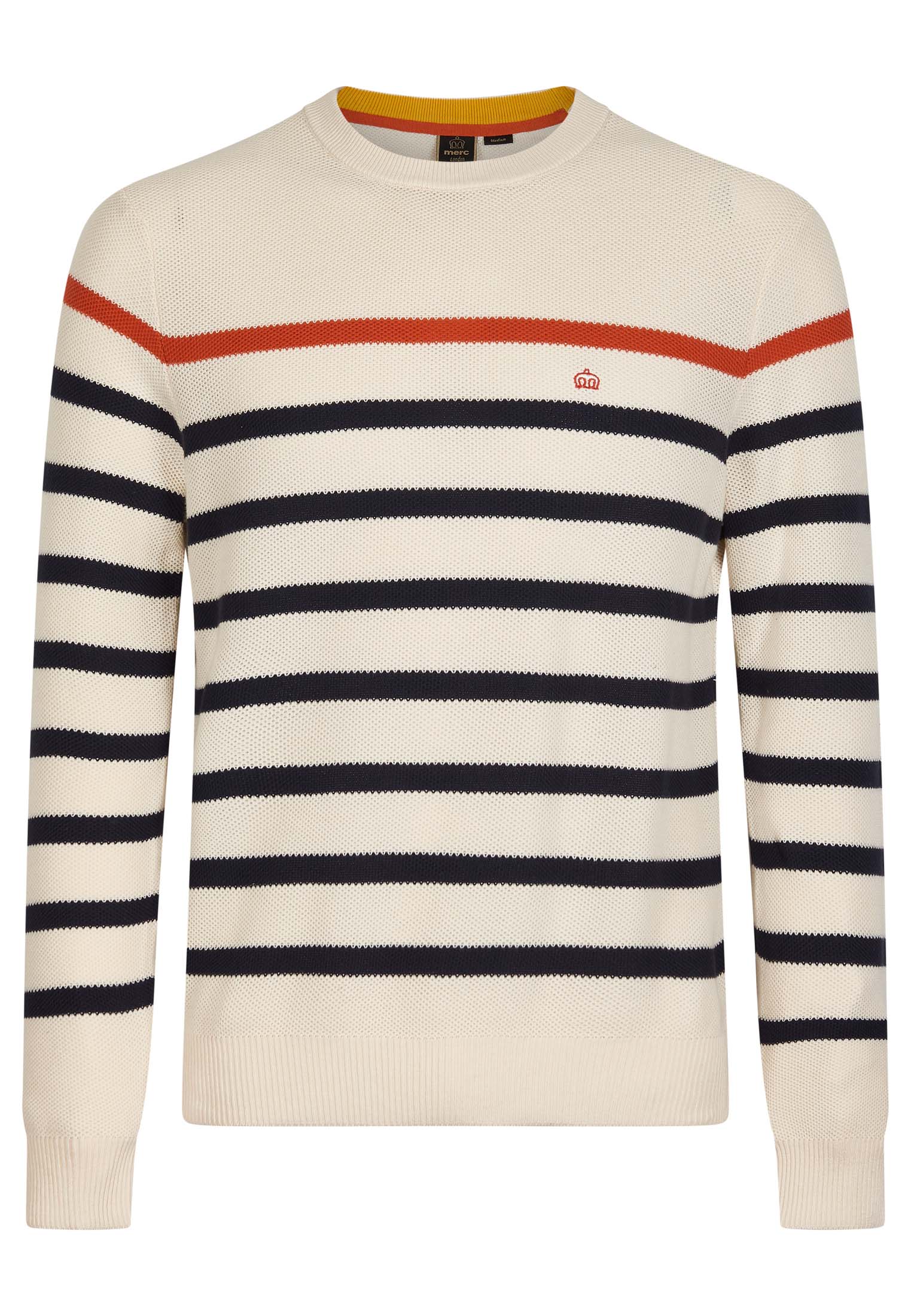Bethersden Textured Breton Stripe Crew Neck Men's Jumper