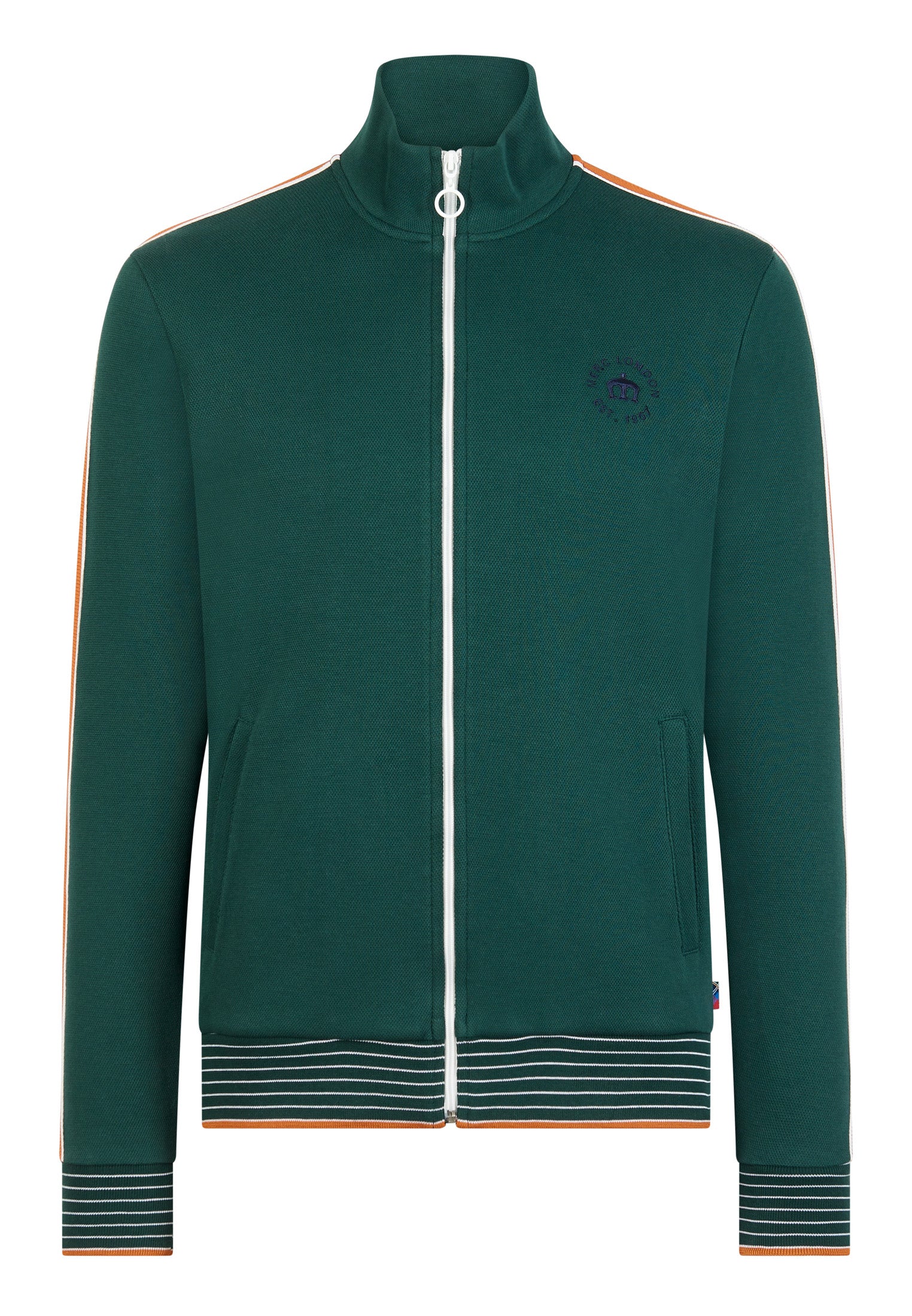 Christie Sweatshirt Track Top in Dark Green Front