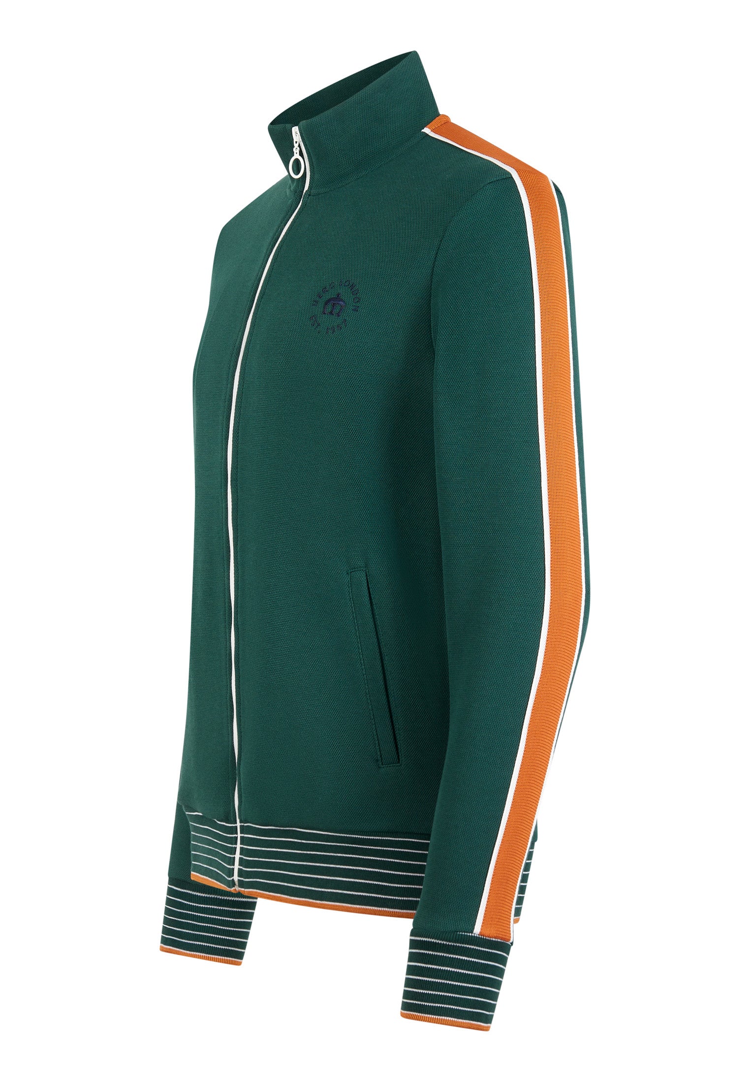 Christie Sweatshirt Track Top in Dark Green Side