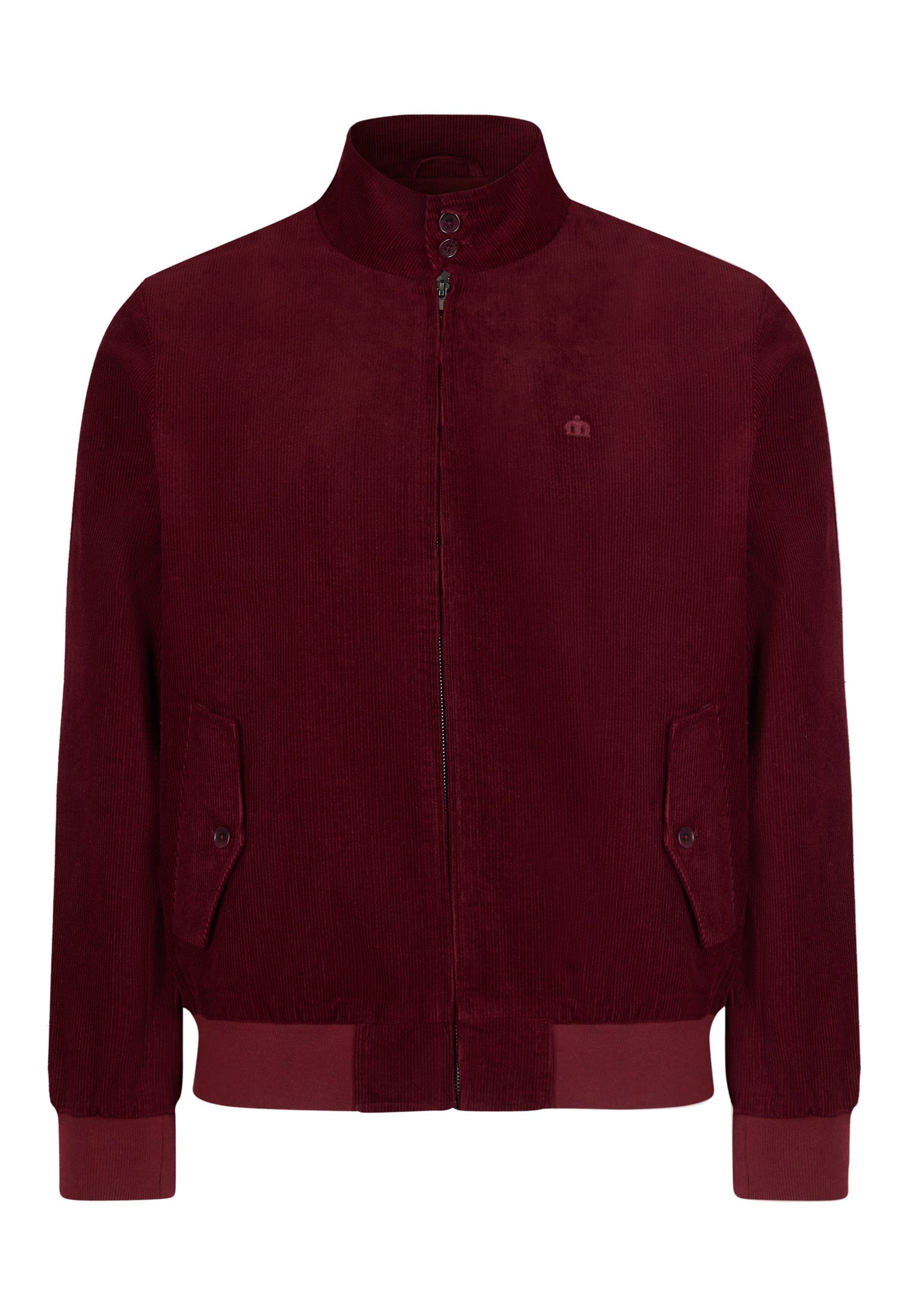 Highbury Corduroy Harrington Jacket In Wine