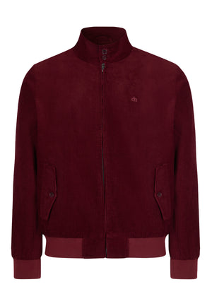 Colour_Wine|Highbury Corduroy Harrington Jacket In Wine